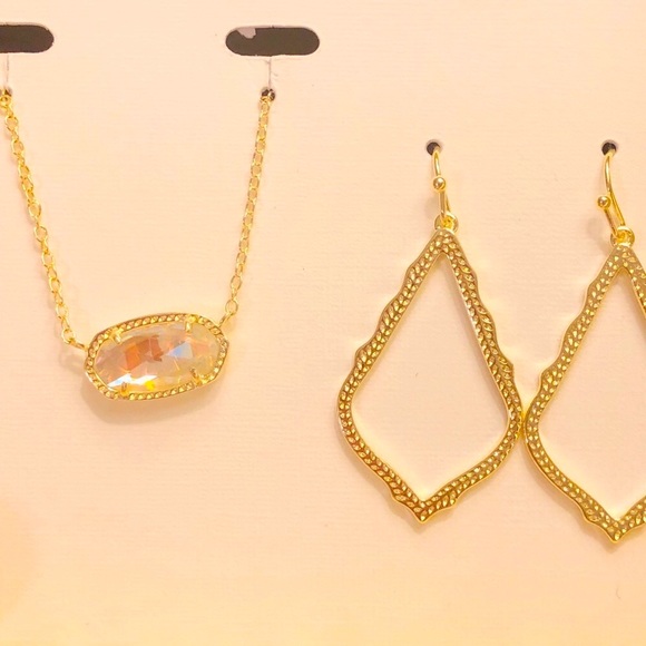 NWT Kendra Scott Limited Edition RARE Gift Set Elisa Sophia Yellow Gold Dichroic - Picture 6 of 16